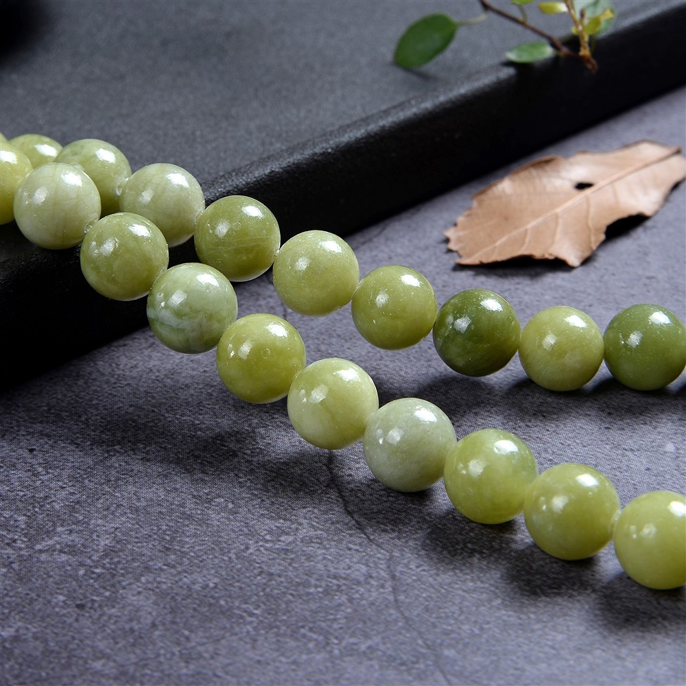 String Beads, Serpentine (China), 10mm (38cm) | wholesaler gems & healing stones