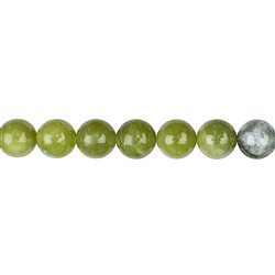141800100920 Rang de collier boules, Serpentine (Chine), 10mm (38cm) | Marco Schreier