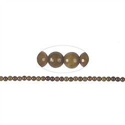 141800109023 Rang de collier boules, Serpentine (brun), 05-06mm | Marco Schreier