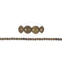 141800109023 String Beads, Serpentine (brown), 05-06mm | wholesaler gems & healing stones