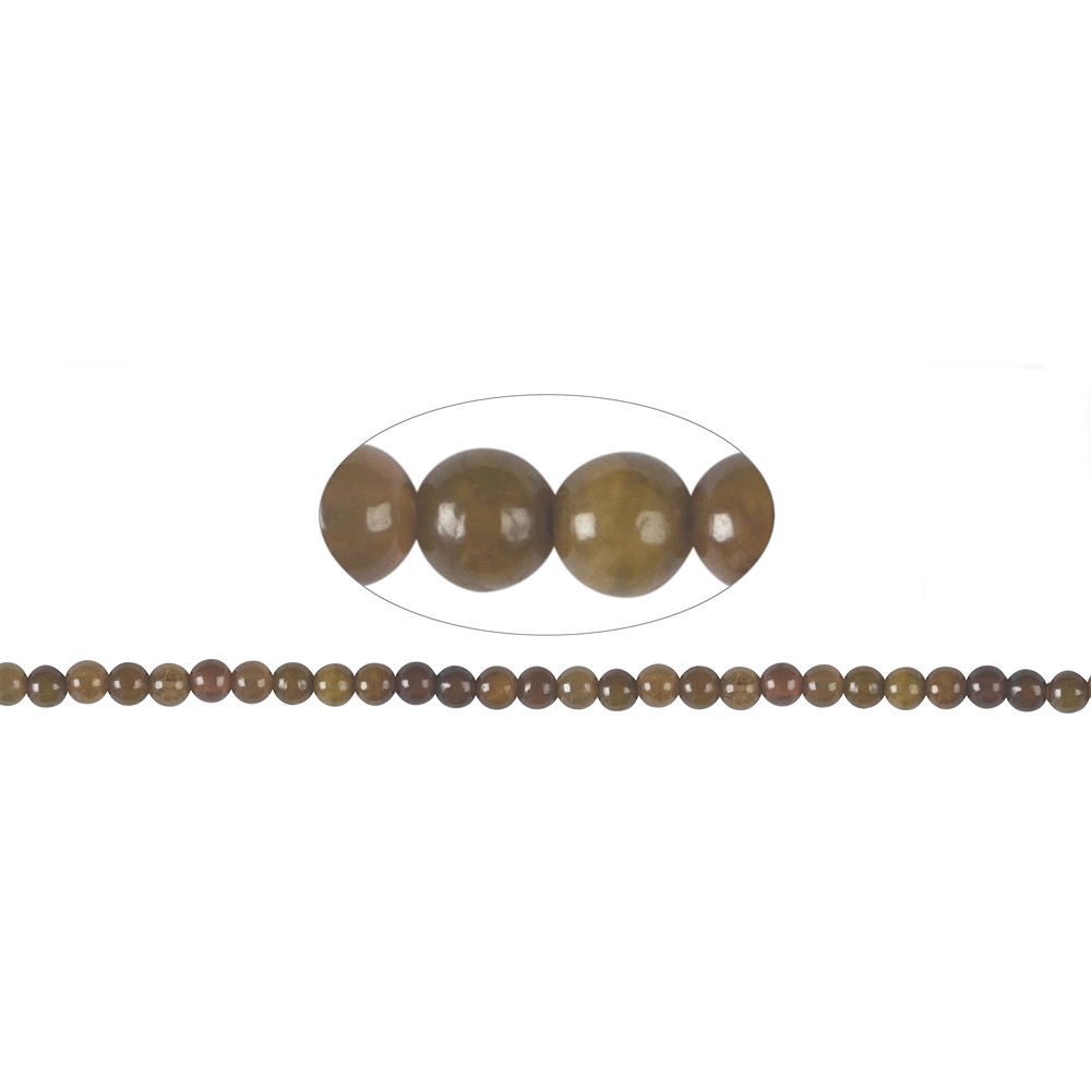Strang Kugeln, Serpentin (braun), 05-06mm | GH Edelsteine, Heilsteine & Schmuck