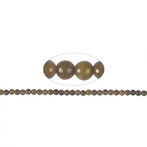 Rang de collier boules, Serpentine (brun), 05-06mm | Marco Schreier
