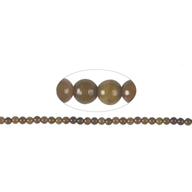 Strang Kugeln, Serpentin (braun), 05-06mm | GH Edelsteine, Heilsteine & Schmuck