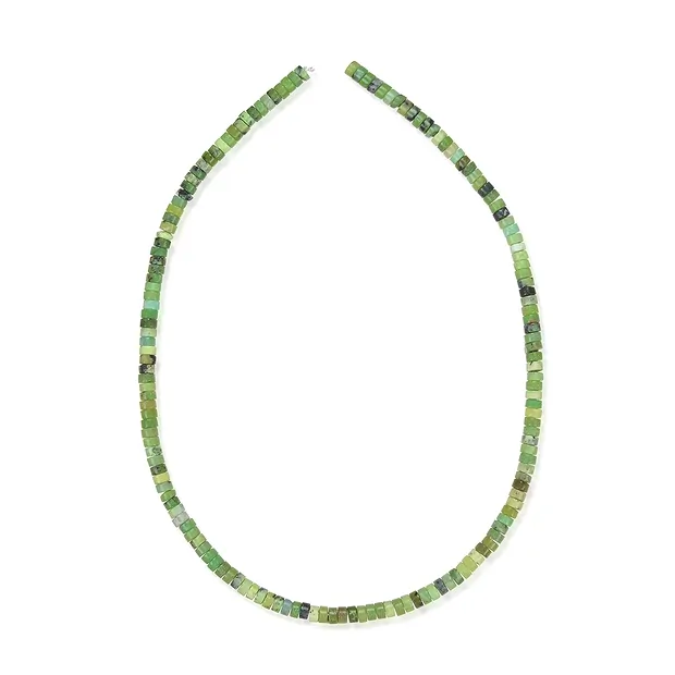 Cilindro a trefoli "Heishi", Serpentino, 02 x 05 mm (39 cm) | Marco Schreier