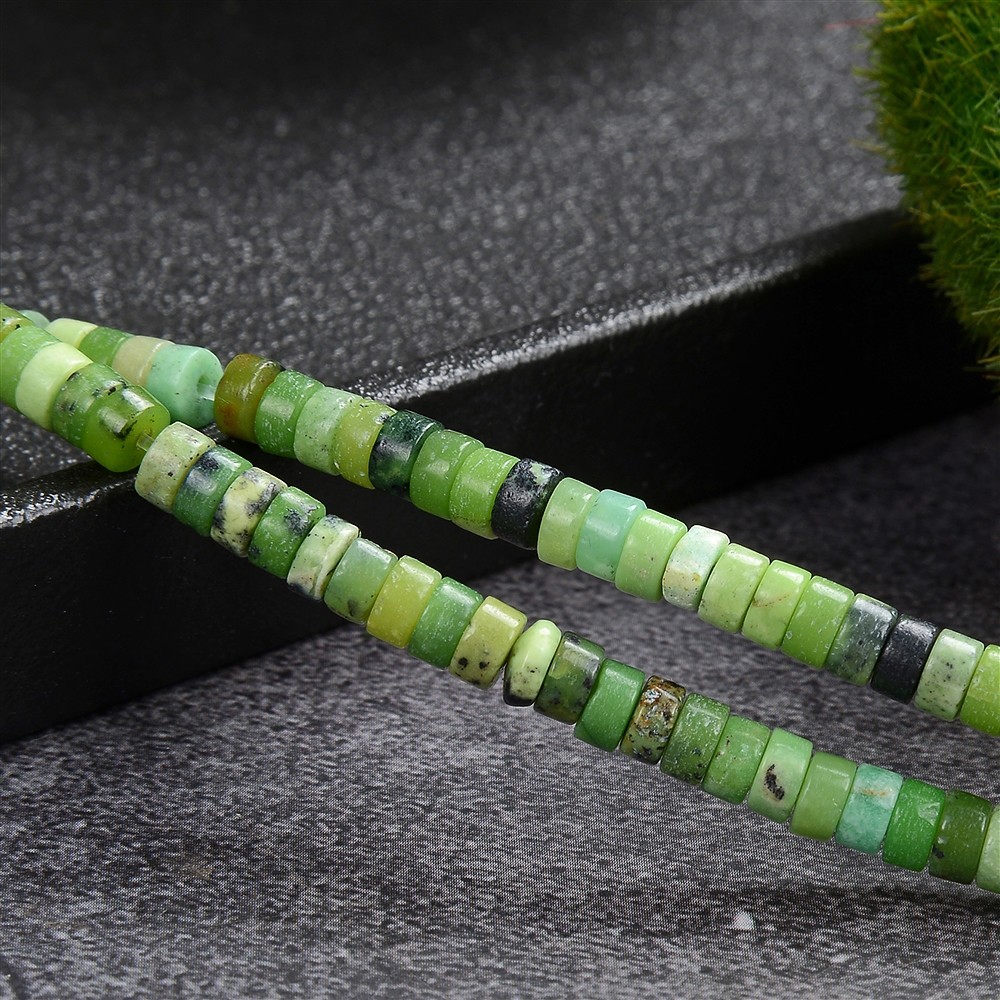 Rang de collier "Heishi", Serpentine, 02 x 05mm (39cm) | Marco Schreier