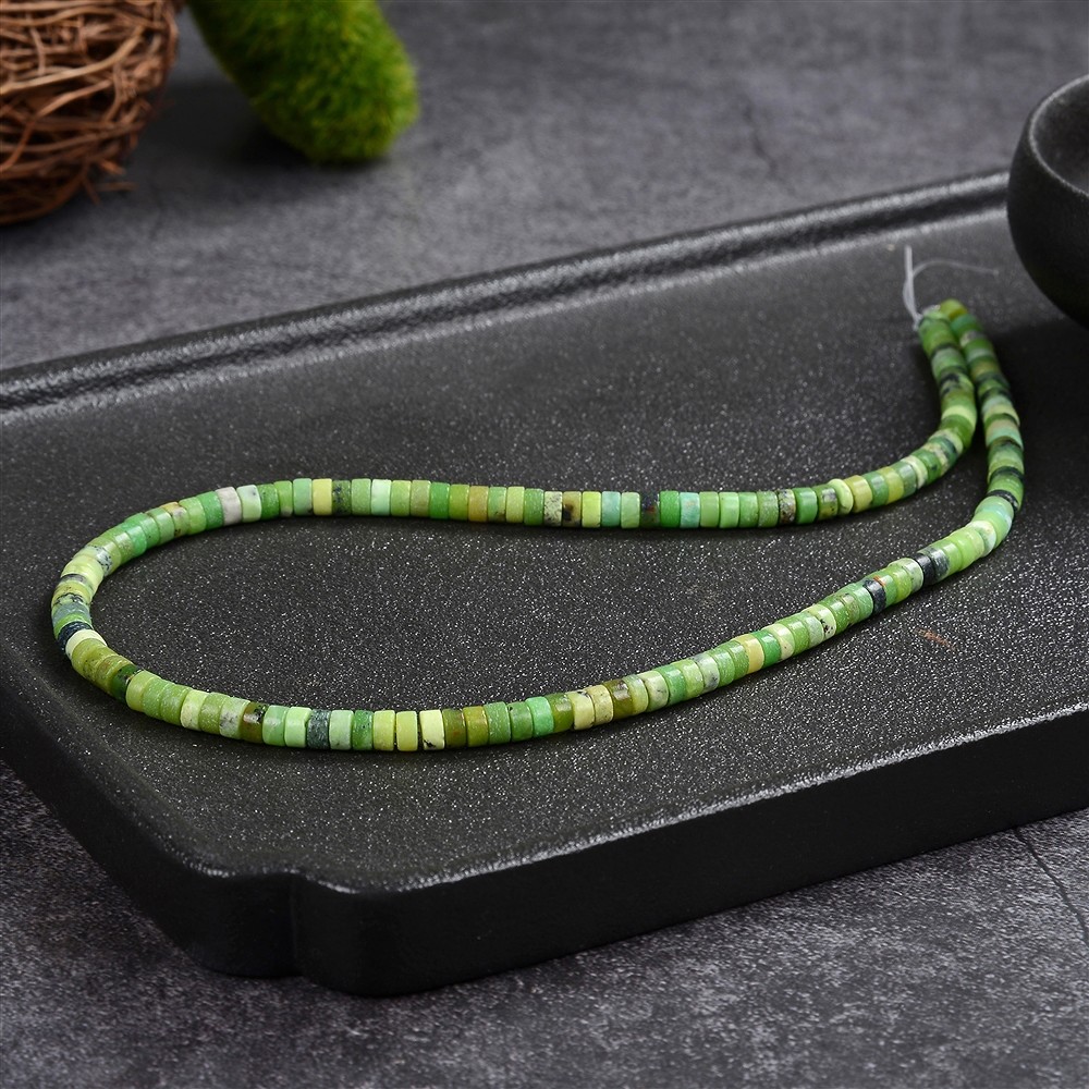 Rang de collier "Heishi", Serpentine, 02 x 05mm (39cm) | Marco Schreier