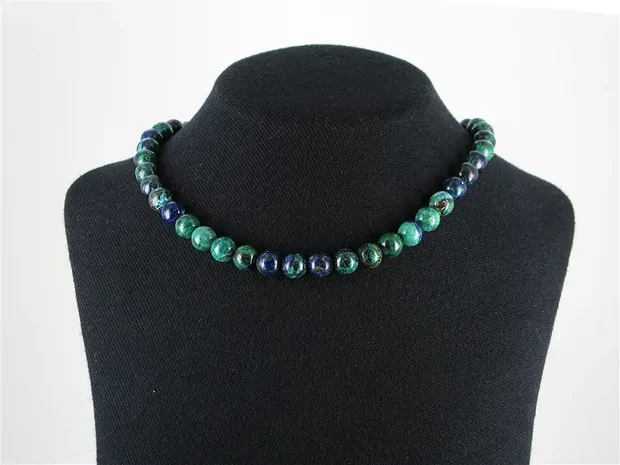 Strang Kugeln, Azurit-Malachit (stab.), 10mm | Edelsteine, Heilsteine & Schmuck