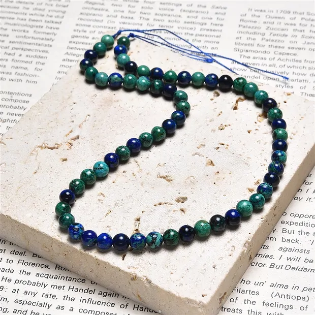 String Beads, Azurite Malachite (stab.), 06,0 - 06,5mm | Marco Schreier