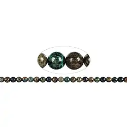 14182010724 Rang de collier boules, Azurite-Malachite en matrice (stab.), 08-09mm | Marco Schreier