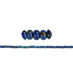 141820300121 Strand button/slice, Azurite Malachite (stab.), 04 x 02mm | Marco Schreier