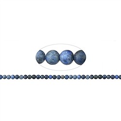141830100510 String Beads, Dumortierite, matt, 06mm | Schreier gems, healing stones &amp; jewelry