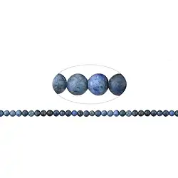 141830100510 Cuentas de piedras preciosas, Dumortierita, mate, 06mm | Marco Schreier