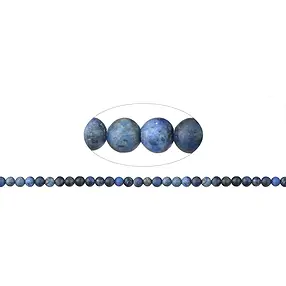 Strang Kugeln, Dumortierit, matt, 06mm | Edelsteine, Heilsteine & Schmuck-Handel