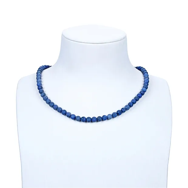 Rang de collier boules, Dumortierite, mat, 08mm | Marco Schreier