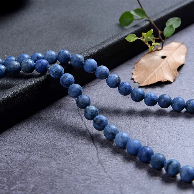 String Beads, Dumortierite, matt, 08mm | Schreier gems, healing stones & jewelry