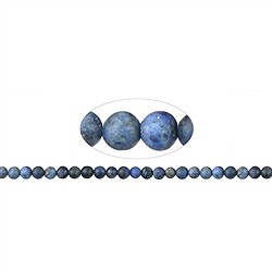 141830100710 Filo di perle, Dumortierite, opaco, 08mm | grossista gemme e pietre curative