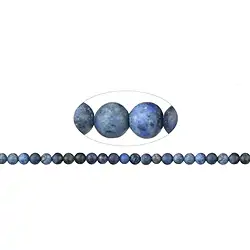141830100710 Strang Kugeln, Dumortierit, matt, 08mm | Edelsteine, Heilsteine & Schmuck-Handel