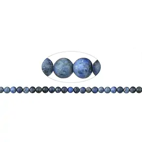 Strang Kugeln, Dumortierit, matt, 08mm | Edelsteine, Heilsteine & Schmuck-Handel