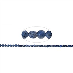 141830109120 String Beads, Dunortierite, faceted (Starcut), 05-06mm (39cm) | Marco Schreier