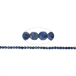 141830109120 String Beads, Dunortierite, faceted (Starcut), 05-06mm (39cm) | Marco Schreier
