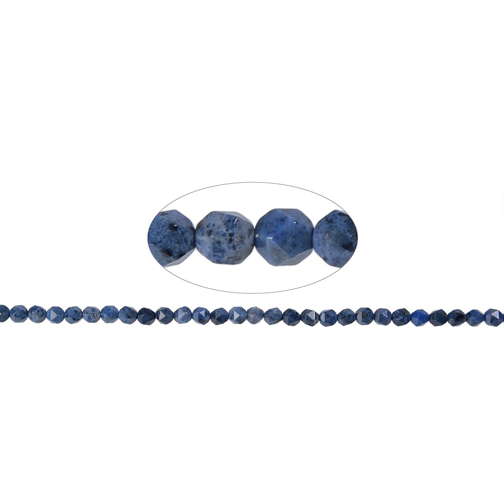 Cuentas preciosas, Dunortierita, facetada (Starcut), 05-06mm (39cm) | Marco Schreier