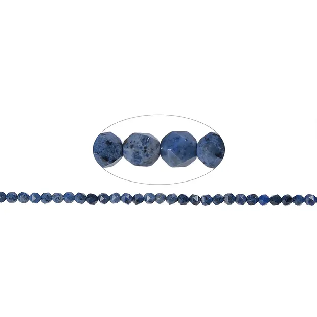String Beads, Dunortierite, faceted (Starcut), 05-06mm (39cm) | Marco Schreier