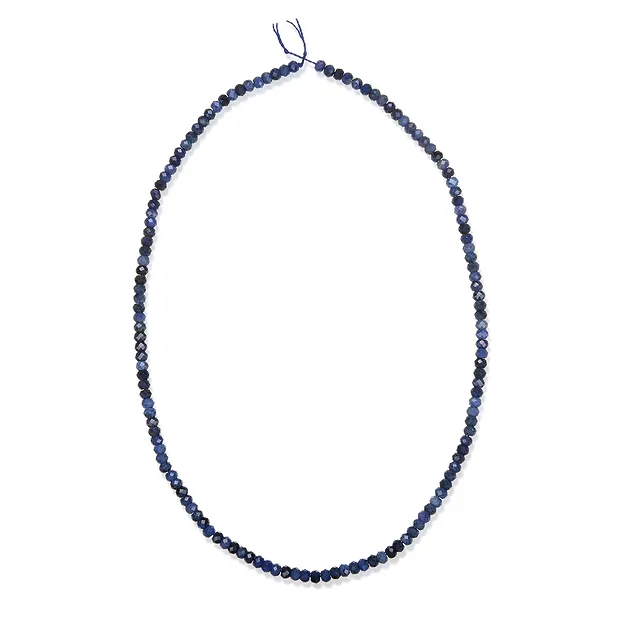 Filo di bottoni, Dumortierite, 03 x 04 mm, sfaccettato (39 cm) | Marco Schreier