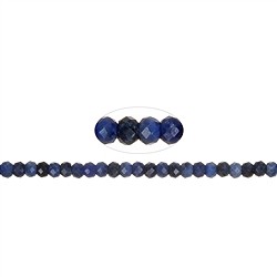 141830313921 Rang de collier Boutons, Dumortierite, 03 x 04mm, facett&#xE9; (39cm) | Marco Schreier