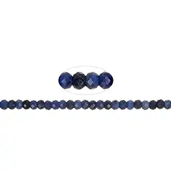 141830313921 Collar de botones, Dumortierita, 03 x 04mm, facetado (39cm) | Marco Schreier