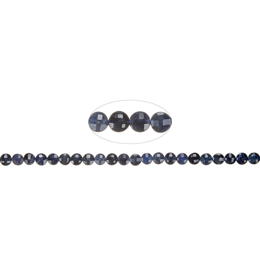 Coin strand, Dumortierite, 04 x 02mm, faceted (39cm) | Marco Schreier