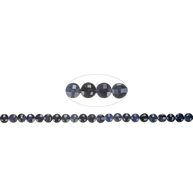 Rang de collier, Pièce, Dumortierite, 04 x 02mm, facetté (39cm) | Marco Schreier