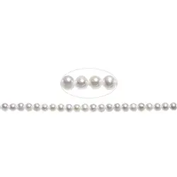141840101505 Round strand, freshwater pearl A+, cream-white, 04mm | Marco Schreier