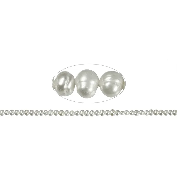 Strand Potatoe, freshwater pearl, 03 - 03.5mm | wholesaler gems & healing stones
