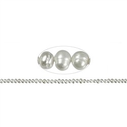 141840102420 Strand Potatoe, freshwater pearl, 08-08.5mm | wholesaler gems & healing stones