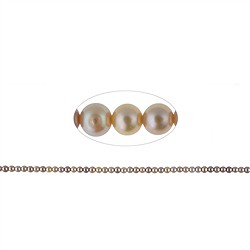 141840105166 Strang rund, Süßwasser-Perle AA, lachs und hellviolett, 03,5mm (39cm) | Marco Schreier