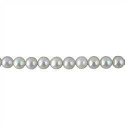 141840116014 Rang de collier rond, perle d'eau douce A, blanc-crème, 09 - 10mm (38cm) | Marco Schreier