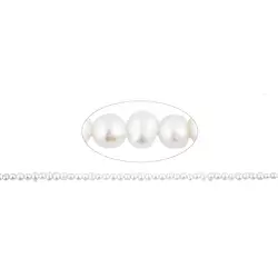141840202014 Rang de colliers rond/bouton, perle d'eau douce A, blanche, 02 - 02,5mm | Marco Schreier
