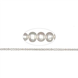 141840206014 Rang de collier rond, perle d'eau douce blanche-crème, 04 - 04,5mm | Marco Schreier