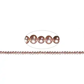 Collar redondo, perla de agua dulce A, violeta (natural), 04-04,5mm | Marco Schreier
