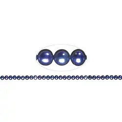 141840209344 Round strand, freshwater pearl A, violet (dyed), 05.5-06mm | Marco Schreier