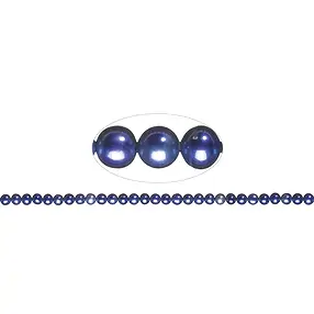 Rang de collier rond, perle d'eau douce A, violet (teintée), 05,5-06mm | Marco Schreier