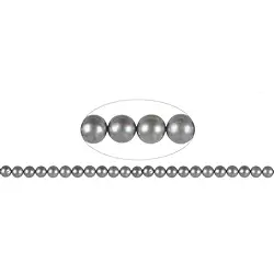 141840214145 Round strand, freshwater pearl AA, gray (dyed), 08-08.5mm | Marco Schreier