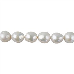 141840215024 Collar redondeado, perlas de agua dulce, blancas, 09,0 - 09,5 cm (39 cm) | Marco Schreier