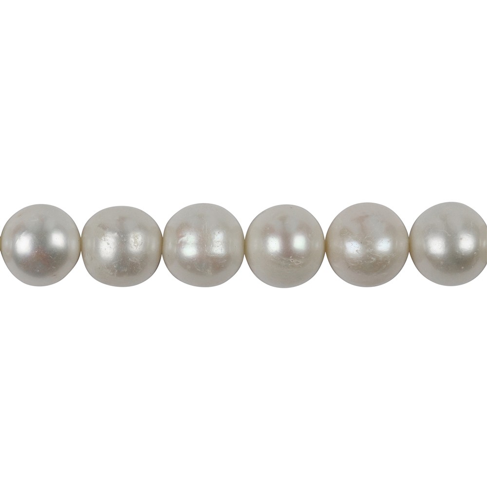 Collar redondo, perla de agua dulce AB, blanco crema (natural), 11 - 15mm, con degradado | Marco Schreier
