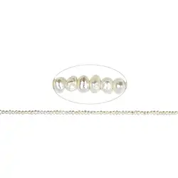 141840301720 Strang Button, Süßwasser-Perle, 03,5 - 04mm | Edelsteine, Heilsteine & Schmuck