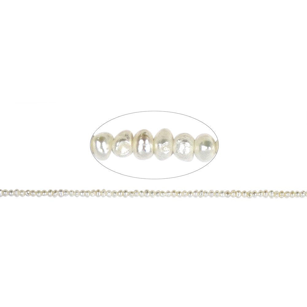 Rang de colliers Boutons, perle d'eau douce, 03,5 - 04mm | Marco Schreier