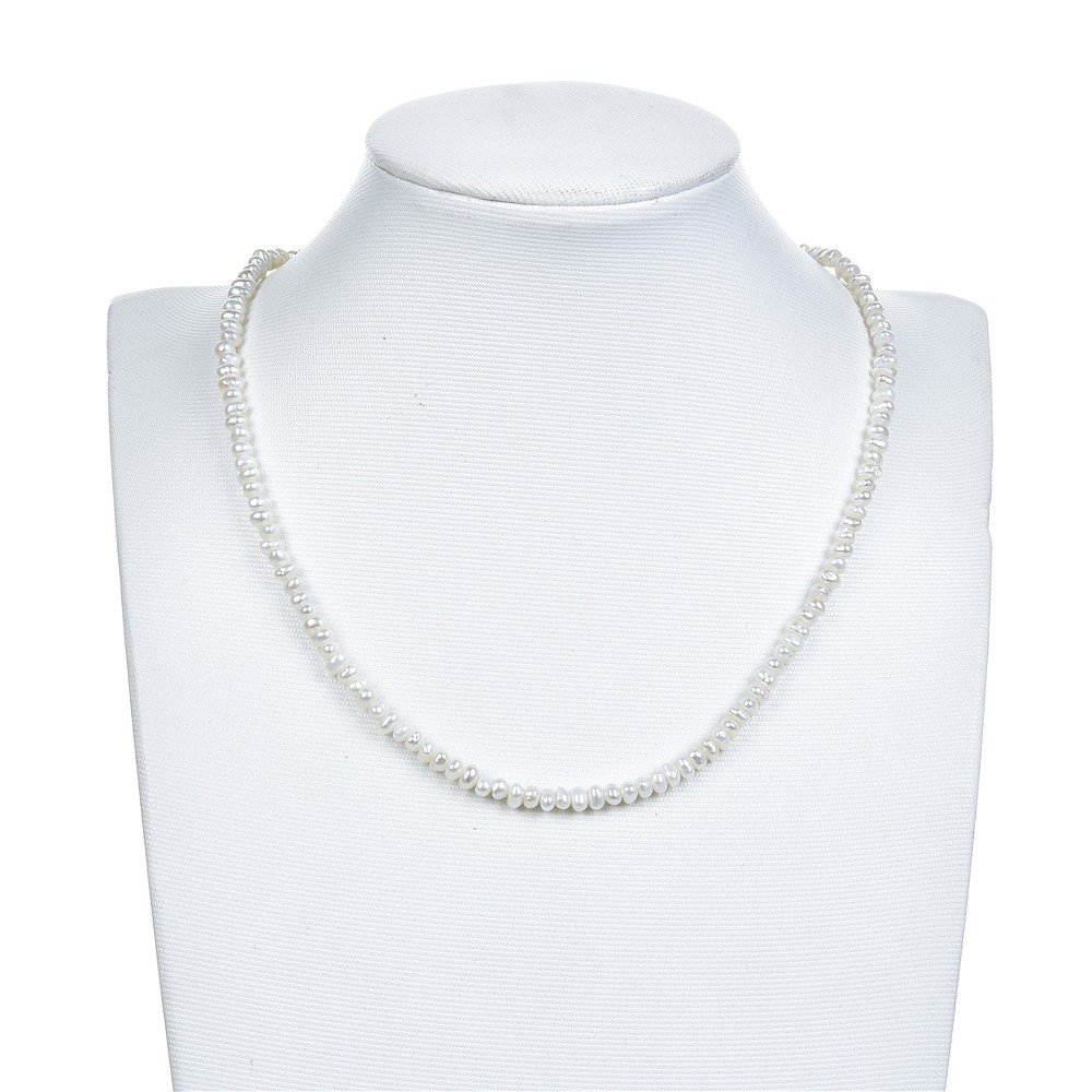 Strang Button, Süßwasser-Perle, 04,5mm | Edelsteine, Heilsteine & Schmuck-Handel