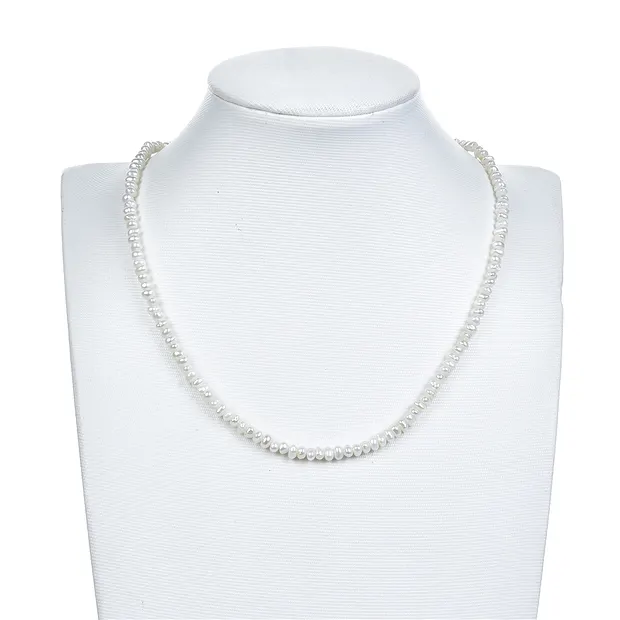 Strang Button, Süßwasser-Perle, 04,5mm | Edelsteine, Heilsteine & Schmuck-Handel