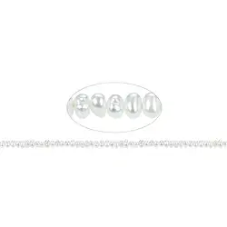 141840301820 Strang Button, Süßwasser-Perle, 04,5mm | Edelsteine, Heilsteine & Schmuck-Handel