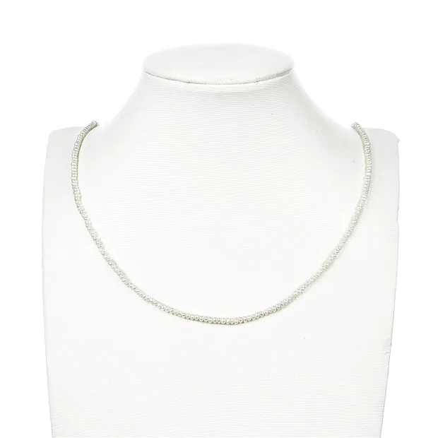 Potatoe strand, freshwater pearl, cream-white, 02 x 02-03mm (37cm) | Marco Schreier